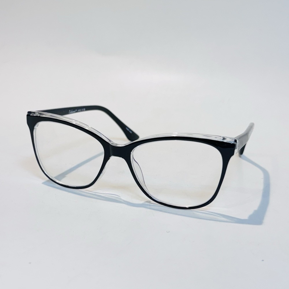 Enhance 4162 Eyeglass Frames Black Crystal 52-17-140 Cat Eye Glasses Frames Only